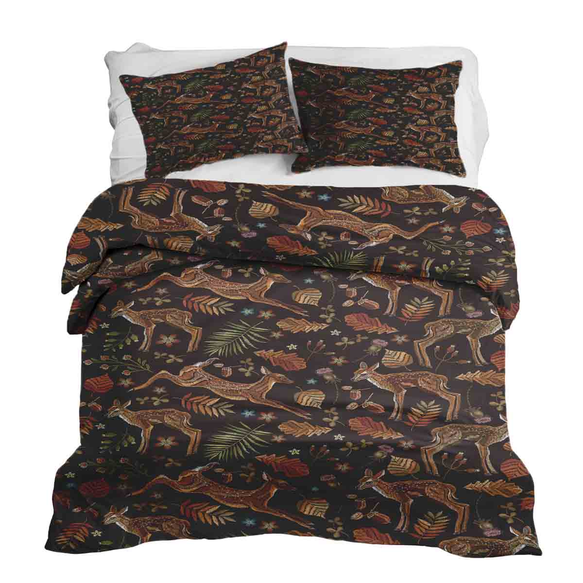 Original Therapiedecke - Juego de Ropa de Cama de Algodón Marrón con Ciervo