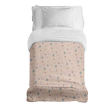 Manta terapéutica original - Funda de algodón rosa con plantas