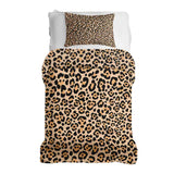 Set de ropa de cama con manta terapéutica estampado de leopardo