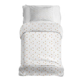 Juego de ropa de cama con mantas terapéuticas blancas con pajillas
