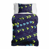 Juego de ropa de cama con manta terapéutica azul oscuro con flechas