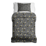Juego de ropa de cama con manta terapéutica gris Sombrero mágico
