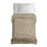Manta terapéutica original - Funda de algodón beige con forma de hoja negra