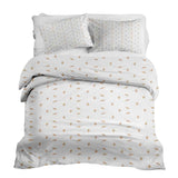 Juego de ropa de cama con mantas terapéuticas blancas con pajillas