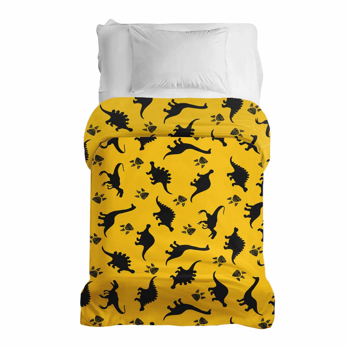 Manta terapéutica original - Funda de algodón amarilla con dinosaurios