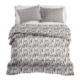 Set de ropa de cama con manta terapéutica blanca con maíz