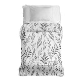 Manta terapéutica original - Funda de algodón blanca con ramas negras