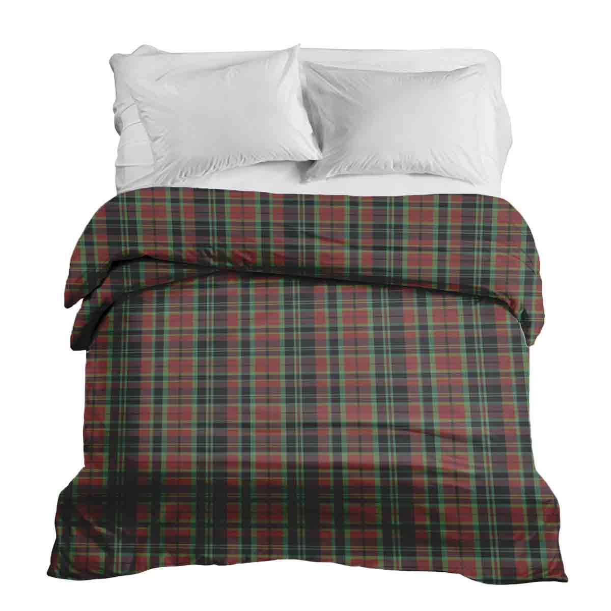 Manta terapéutica original - Funda de algodón con cuadros navideños