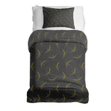 Juego de ropa de cama con manta terapéutica gris con trigo