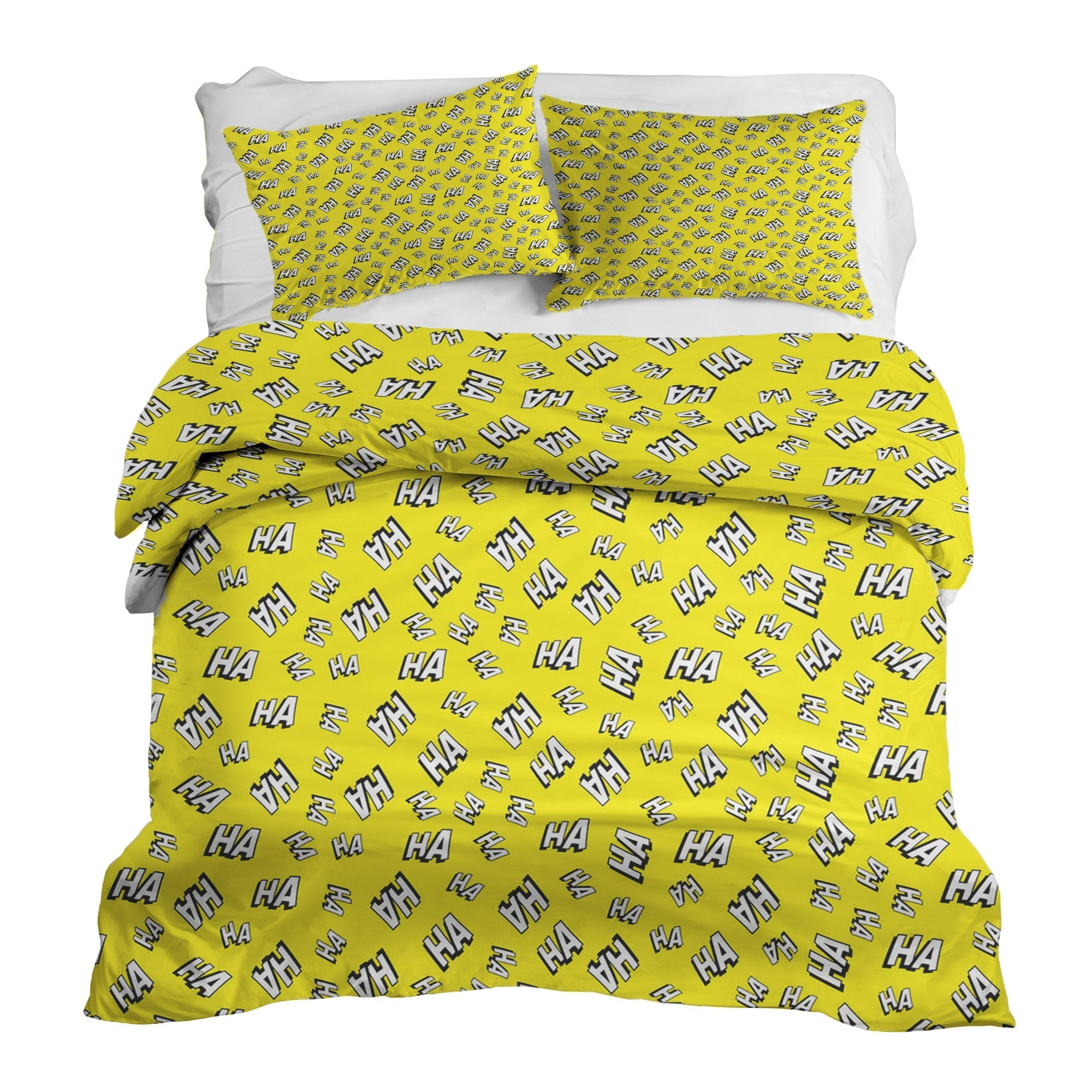 Set de ropa de cama con manta terapéutica amarillo Ha Ha