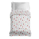 Manta terapéutica original - Funda de algodón blanca con inscripción Love