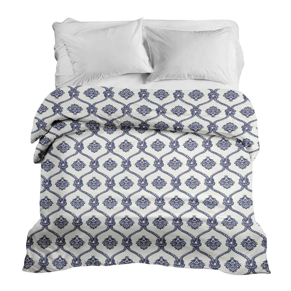 Manta terapéutica original - Funda de algodón con patrón azul de marinero