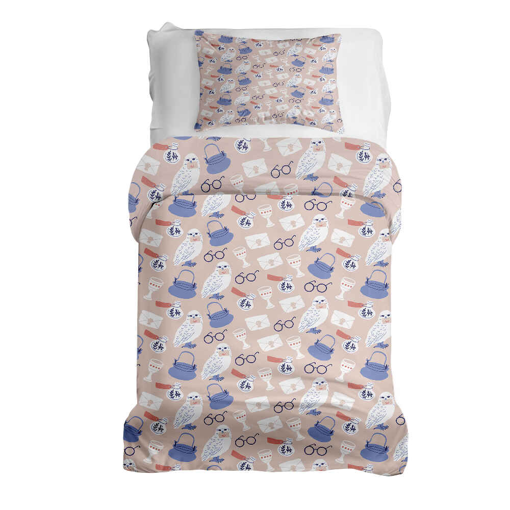Juego de ropa de cama con manta terapéutica y búho de Harry