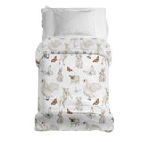 Manta terapéutica original - Funda de algodón blanca con animales adorables