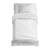 Manta terapéutica original - Funda de algodón blanca con pequeñas formas