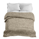 Manta terapéutica original - Funda de algodón beige con forma de hoja negra