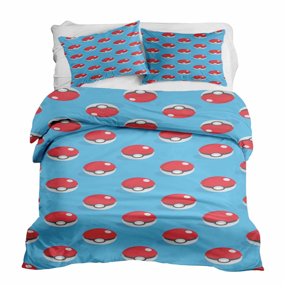Juego de ropa de cama para terapia en azul claro con Pokemon