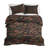 Set de ropa de cama con manta terapéutica marrón con ciervo