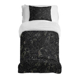 Set de ropa de cama con manta terapéutica negro horóscopo