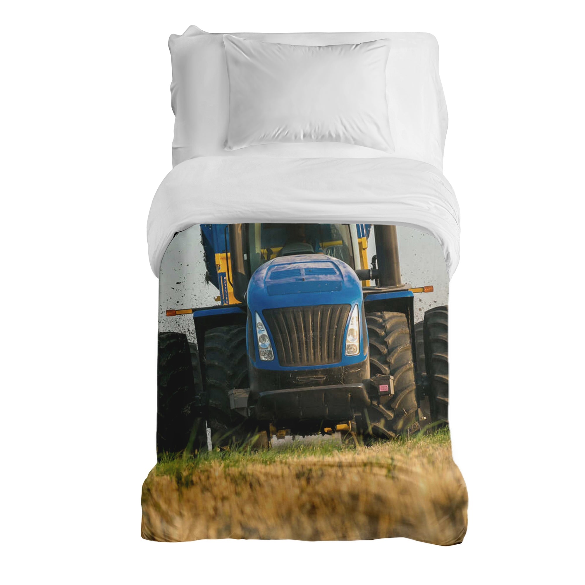 Manta terapéutica original - Funda de algodón tractor en azul