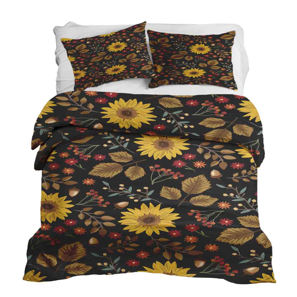 Set de ropa de cama con manta terapéutica y girasol
