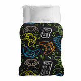 Manta terapéutica original - Funda de algodón negra con consolas de juegos