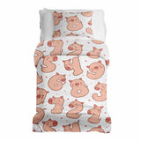Juego de ropa de cama de mantas terapéuticas blanco con números y cerdos