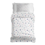 Juego de ropa de cama con mantas terapéuticas blancas con estrellas