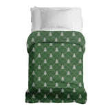 Manta terapéutica original - Funda de algodón verde con abetos