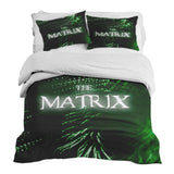 Set de ropa de cama con manta terapéutica verde The Matrix