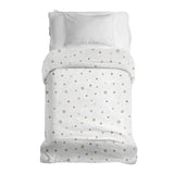 Manta terapéutica original - Funda de algodón blanca con estrellas doradas
