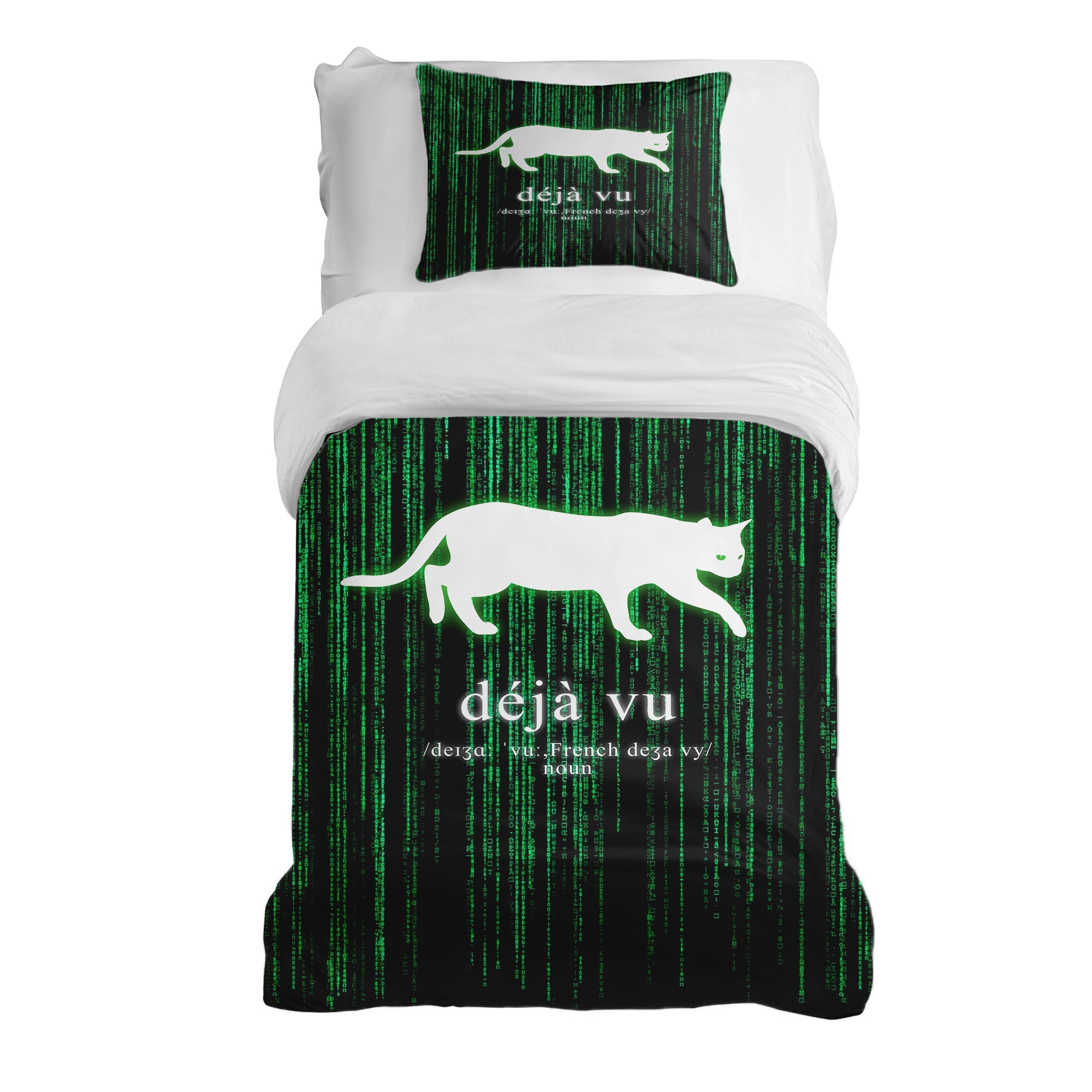 Set de ropa de cama con manta terapéutica verde Déjà-Vu