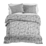Juego de ropa de cama con manta terapéutica gris con hojas de arce