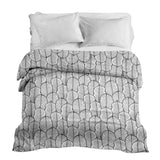 Manta terapéutica original - Funda de algodón gris con hojas de arce