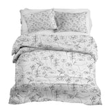 Juego de ropa de cama con manta terapéutica Boho flores