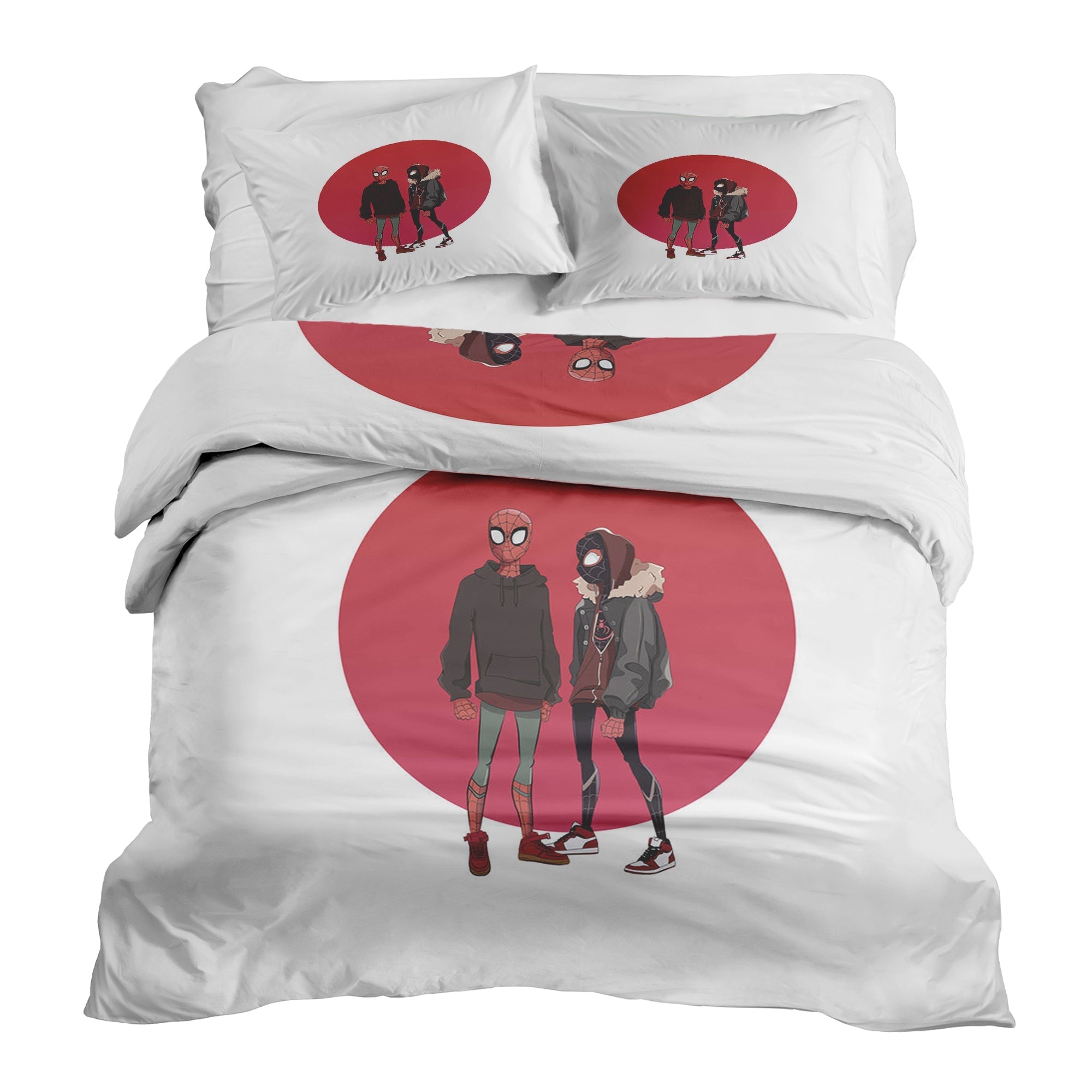 Juego de ropa de cama de mantas terapéuticas blanco con Spiderman