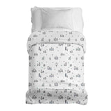 Manta terapéutica original - Funda de algodón blanca con puntos y árboles