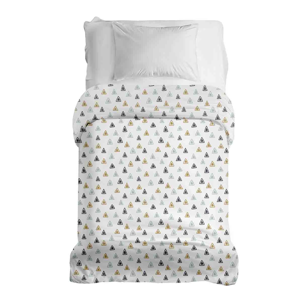 Manta terapéutica original - Funda de algodón con pequeños triángulos