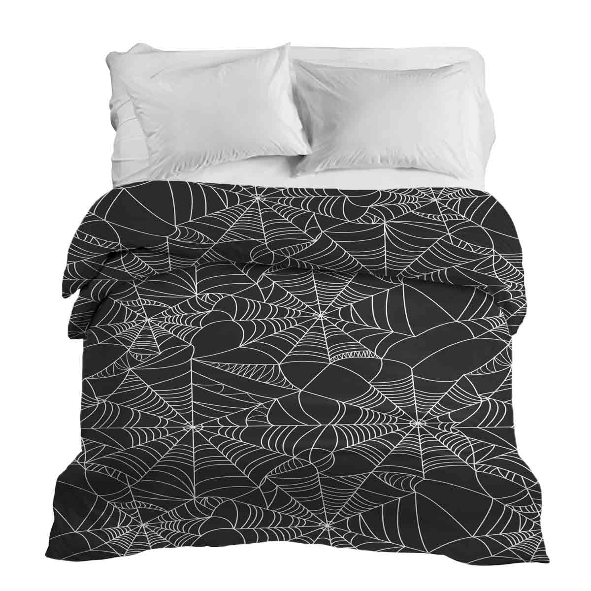 Manta terapéutica original - Funda de algodón negra con telaraña