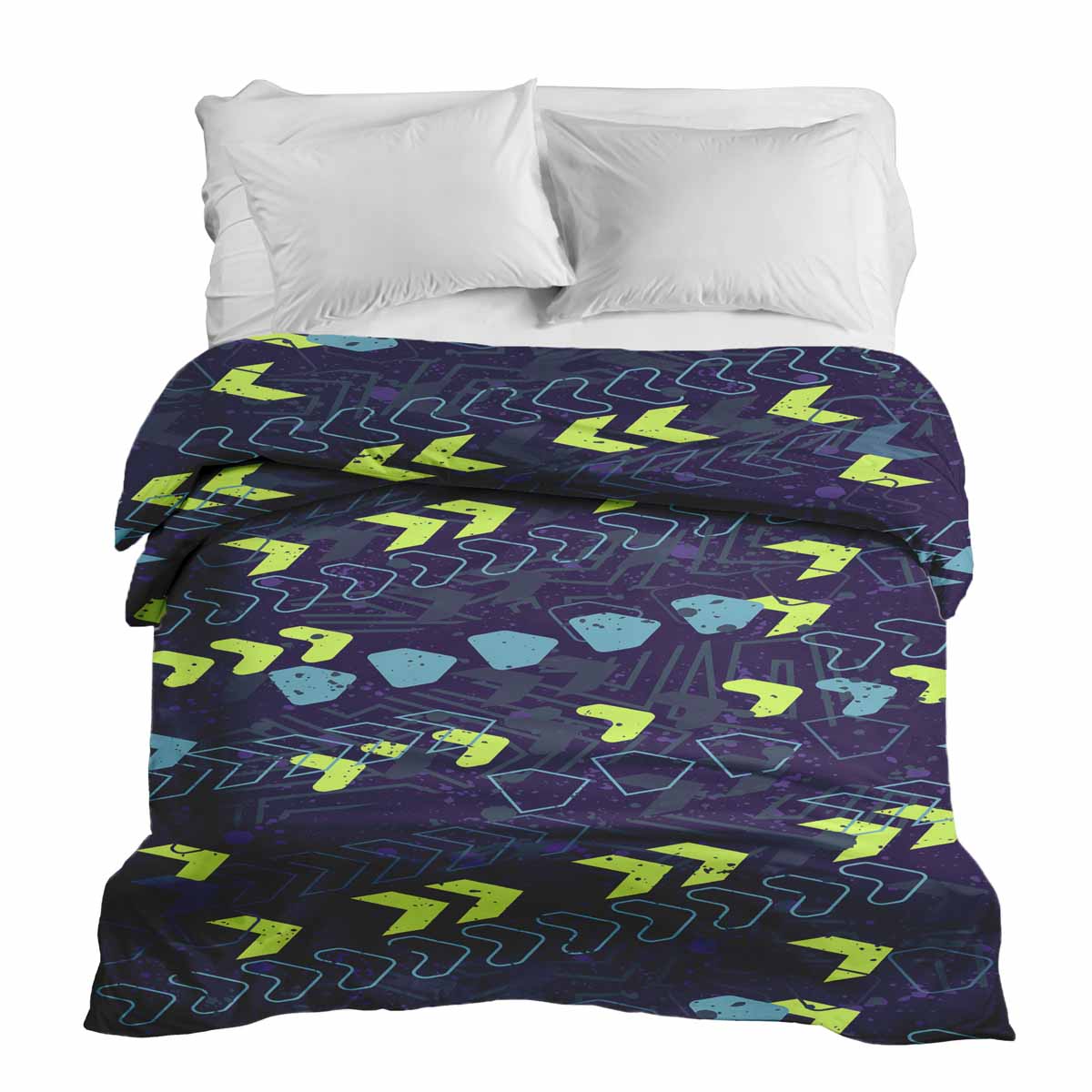 Manta terapéutica original - Funda de algodón azul oscuro con flechas