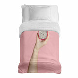 Manta terapéutica original - Funda de algodón rosa con fruta del dragón