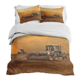 Set de ropa de cama con mantas terapéuticas Dos tractores