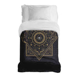 Manta terapéutica original - Funda de algodón negro Mandala mística