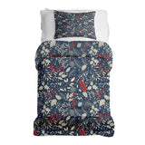 Set de ropa de cama con mantas terapéuticas y hojas navideñas