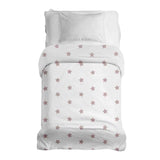 Manta terapéutica original - Funda de algodón blanca con estrellas rosas