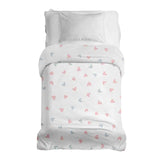 Manta terapéutica original - Funda de algodón blanca con pequeños corazones