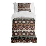 Set de ropa de cama con manta terapéutica marrón Noruega