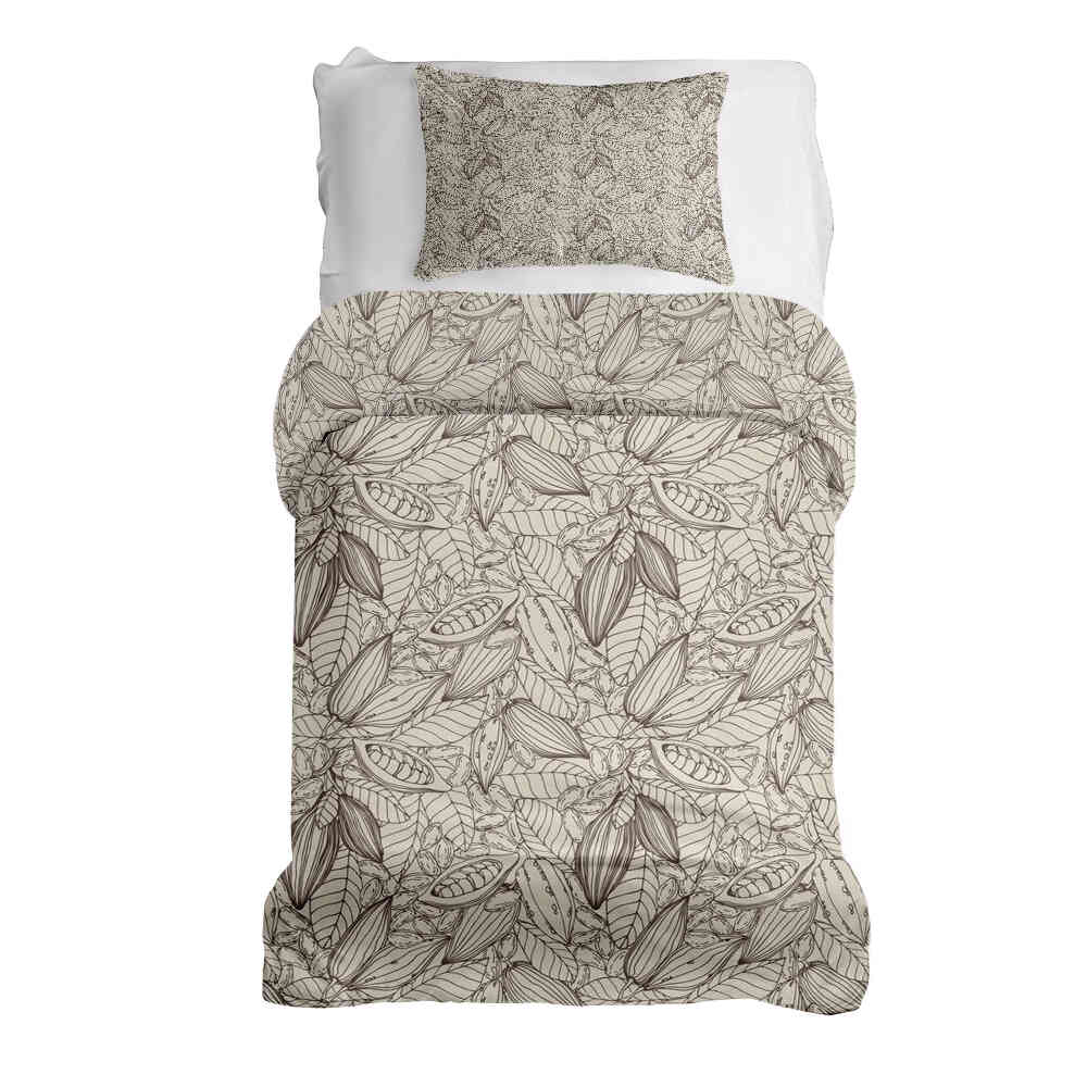 Juego de ropa de cama con manta terapéutica planta de cacao