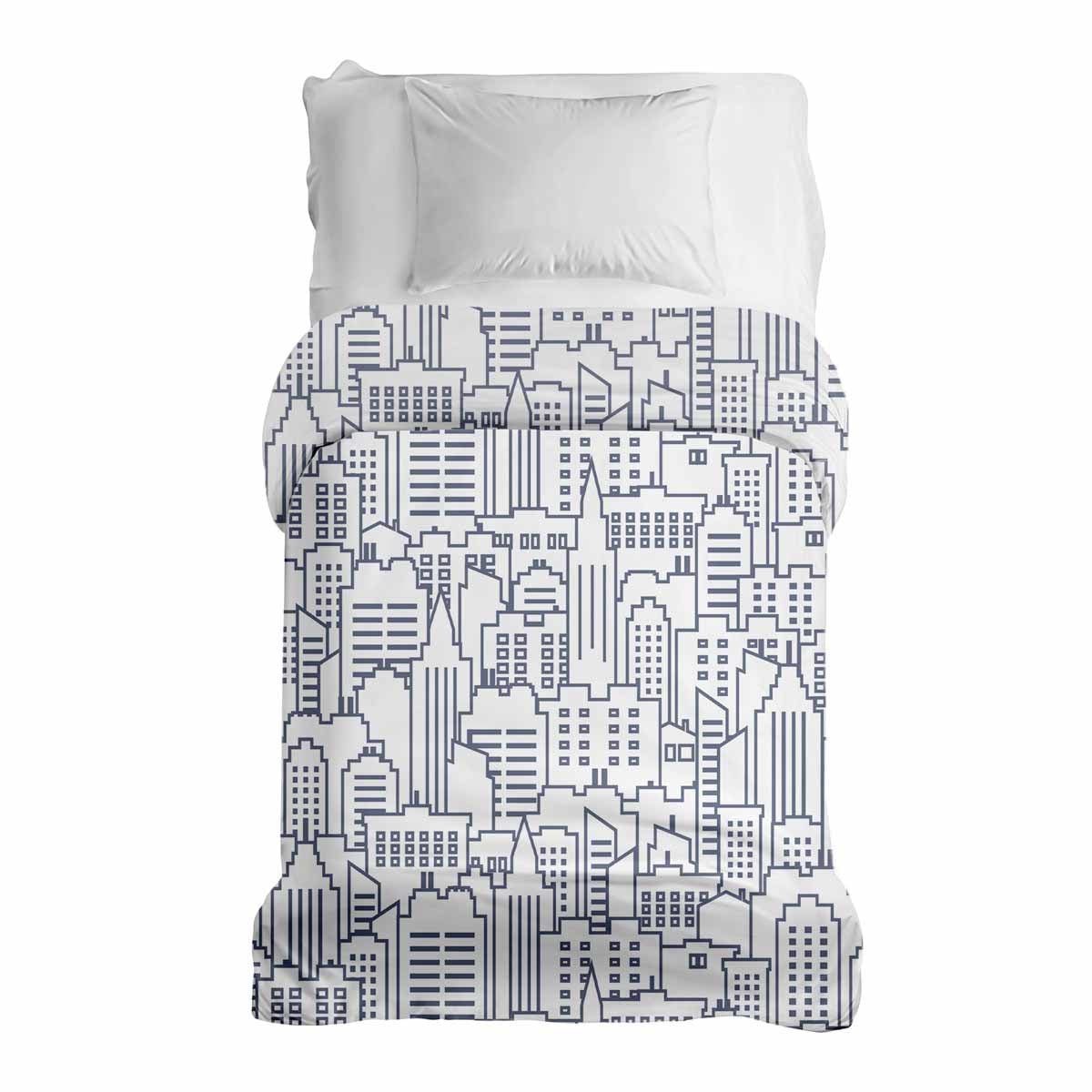 Manta terapéutica original - Funda de algodón blanca New York