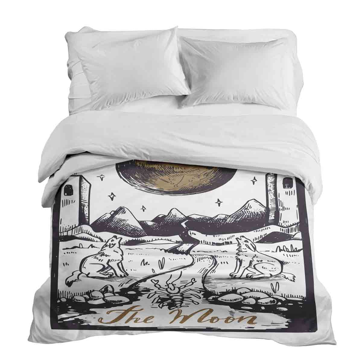 Manta terapéutica original - Funda de algodón Lobo y Luna